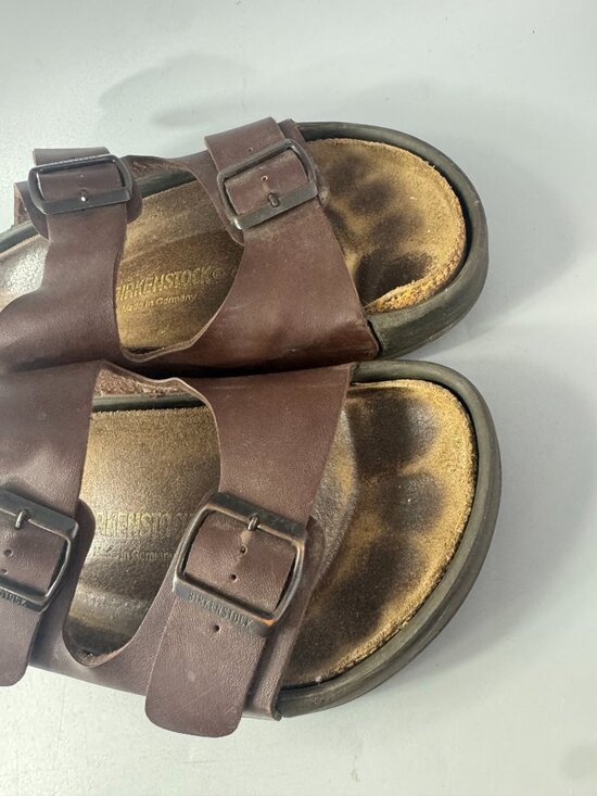 Birkenstock Special Edition Brown Leather Arizona Sandals, Size 41 main image 6